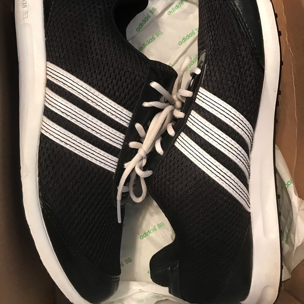 Women’s Black & White Addidas Golf Shoes